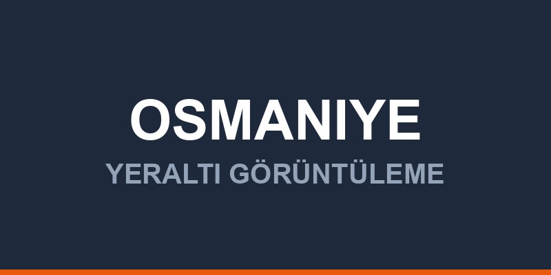 Osmaniye Yeraltı Görüntüleme Radarı Fiyatları