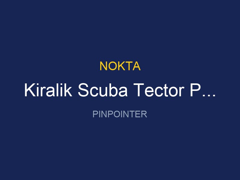 Kiralik Scuba Tector PRO Su Alti Dedektoru Sahil Arama Dedektoru