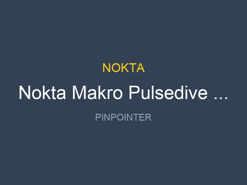 Nokta Makro Pulsedive Scuba Dedektoru Siyah