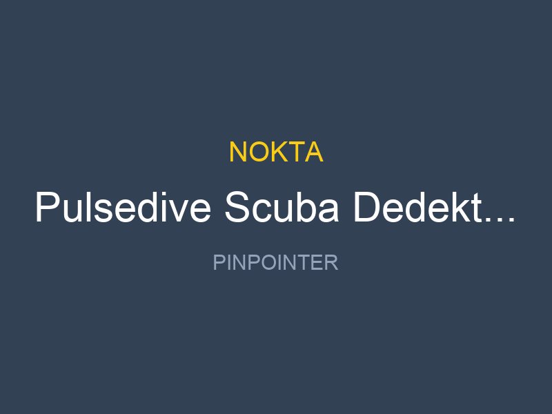 Pulsedive Scuba Dedektoru Buyuk Arama Baslikli Sari