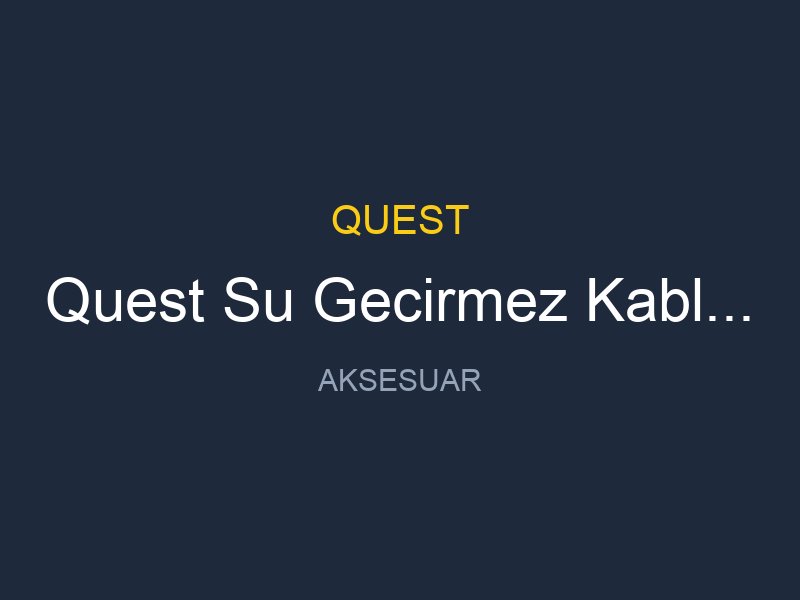 Quest Su Gecirmez Kablolu Kulaklik