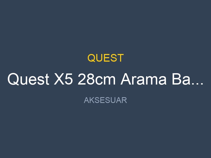 Quest X5 28cm Arama Baslikli Dedektor